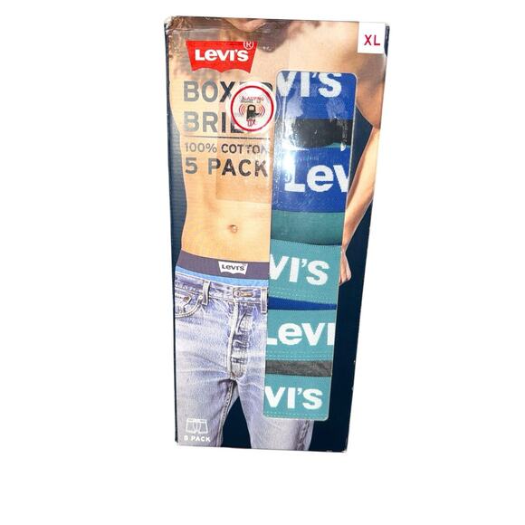 NWT Levi's Men's Low-Rise Premium Cotton Brief 5 Pack Size XL multi-color - Picture 1 of 5